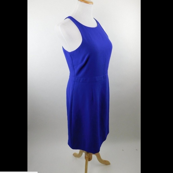 J.Crew Cutaway Crepe Career Sheath Dress Purple - Picture 5 of 7